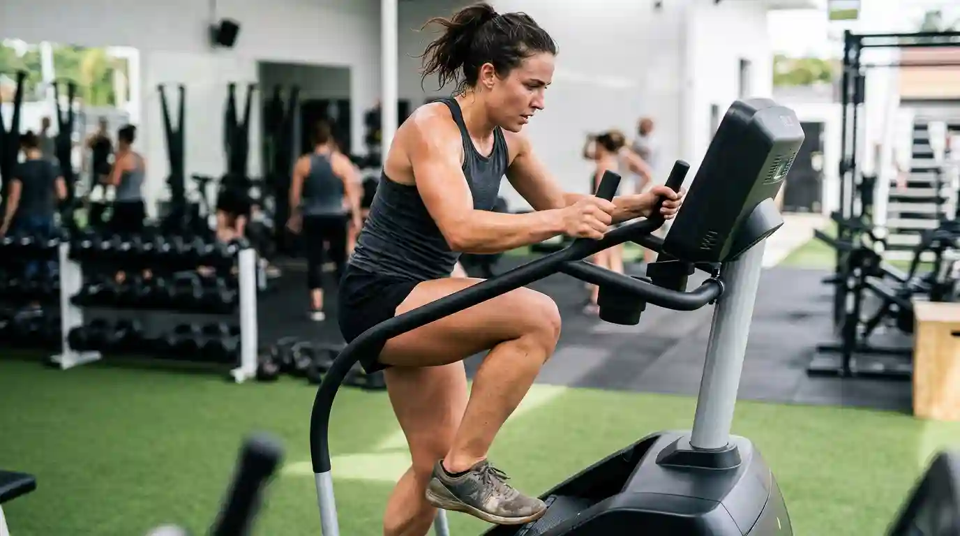 Stair stepper HIIT training