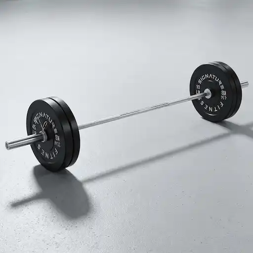 Fitvids Olympic Bumper Plates Set 205lb 7-foot barbell