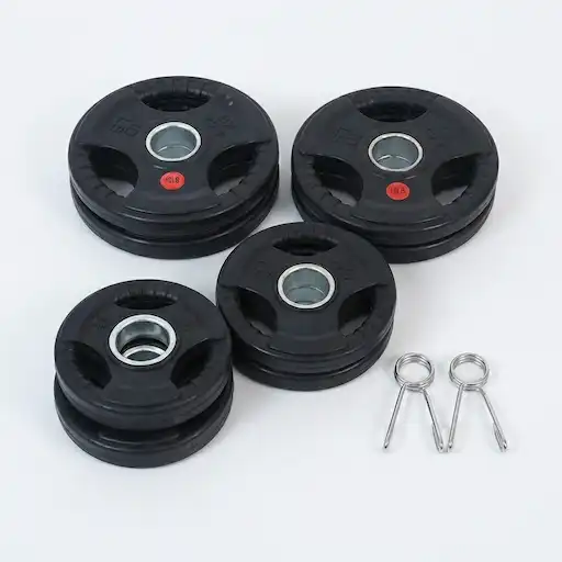 Fitvids Olympic Cast Iron Plates 35lb set for weightlifting