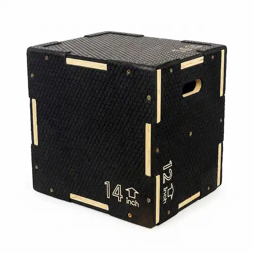 Fitvids 3-in-1 Non-Slip Wooden Plyo Box 12 14 16 inch